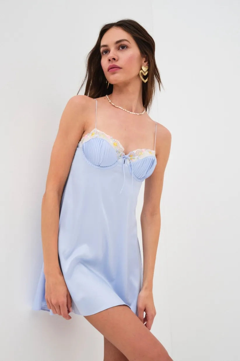 Novia | Novia Spitzen-Plissee Satin-Lounge-Kleid